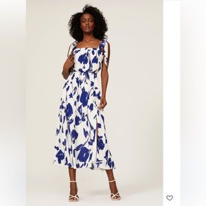 Jason Wu Collective Blue Floral Tie Strap Dress